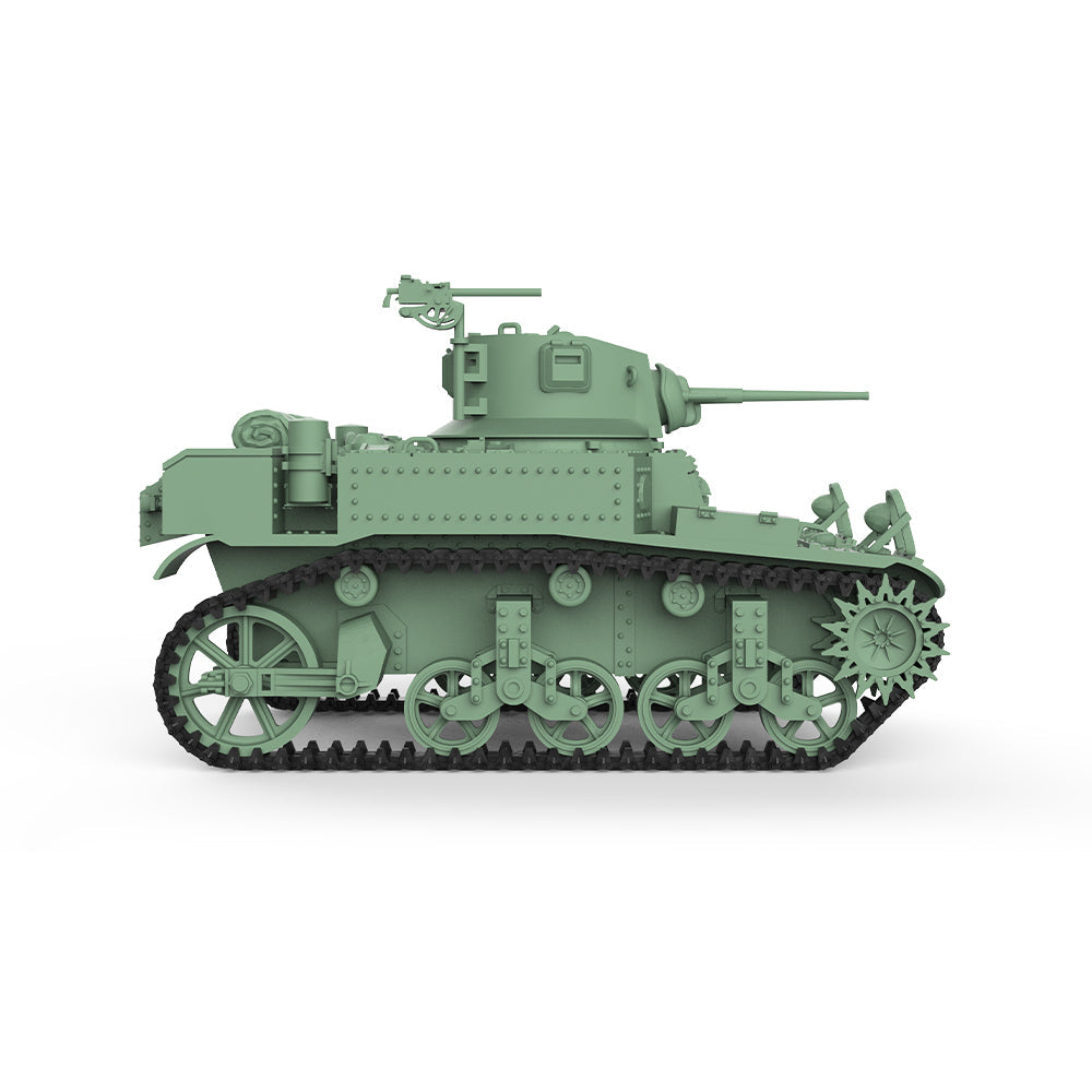 Detail view of SSMODEL 505 Military Armoured Model Kit US M3A1 Light Tank Model