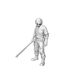 Detail view of MRY-SFW LYGR311 3D Printed Supermarket Staff Zombies Set - Cashier Stock Clerk Butcher Guide Security Miniature Model Kit Model