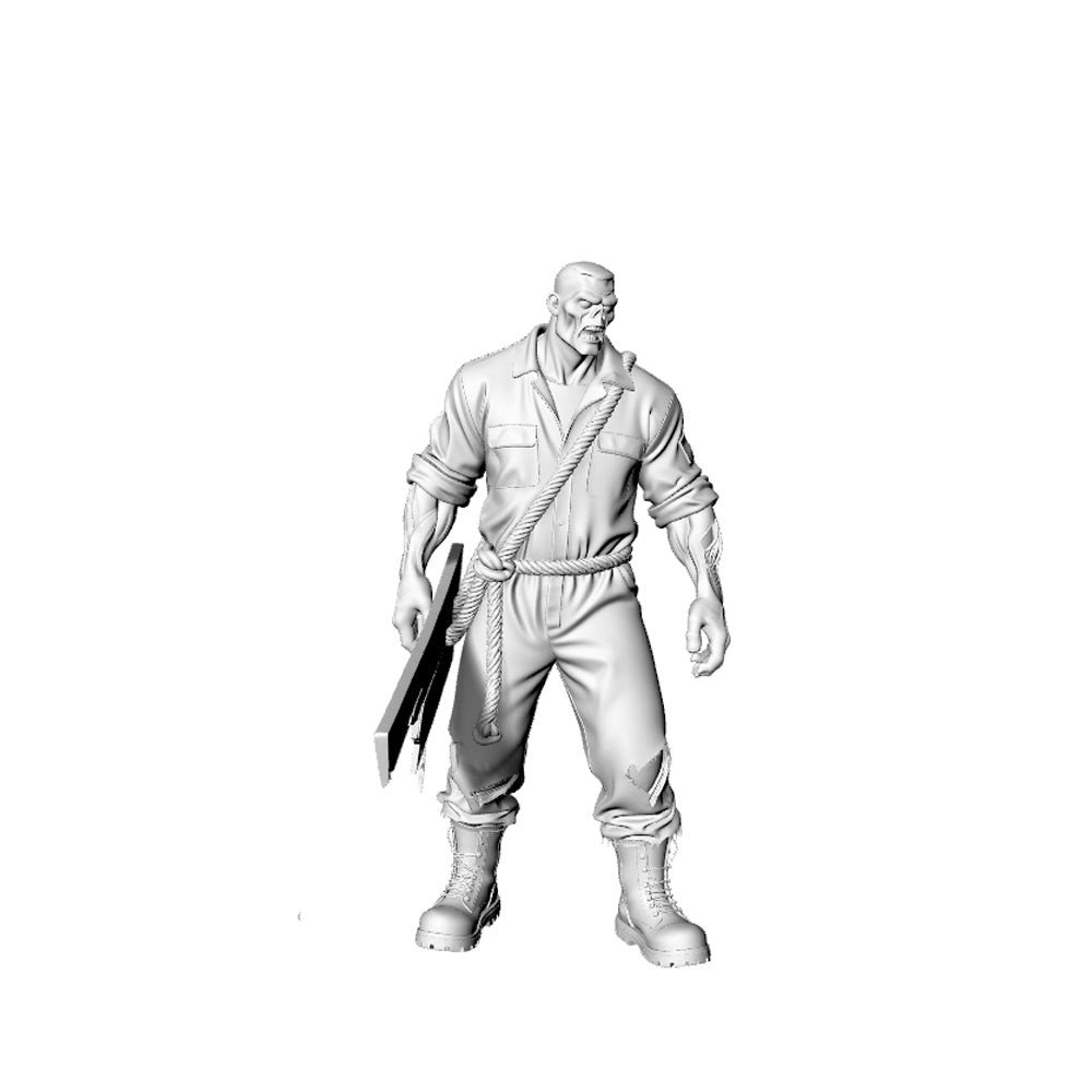 Detail view of MRY-SFW LYGR303 3D Printed Industrial Style Zombie Miniatures, Post-Apocalyptic Worker Undead Figures for Tabletop Games & Dioramas Model