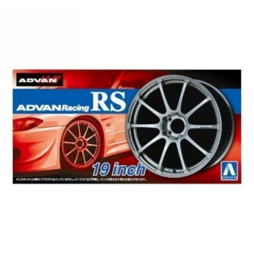 Aoshima AO-05378 1/24 Rim & Tire Set ( 45) Advan Racing RS 19" — scale model kit