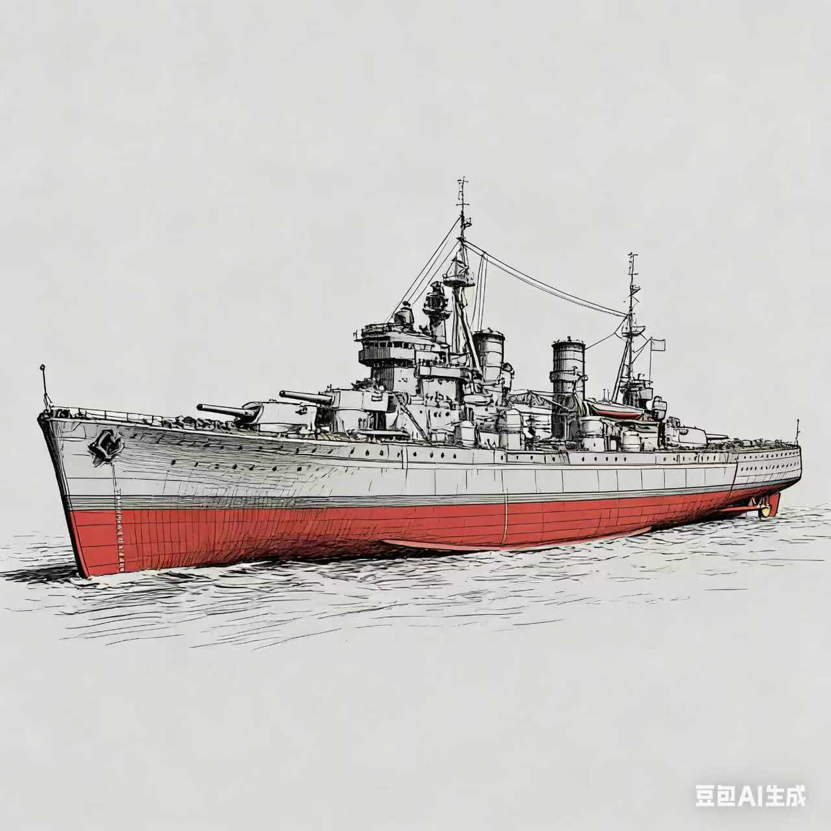 SSC138 Military Model  HMS King George V Class Prince of Wales Battleship (53) Water Line