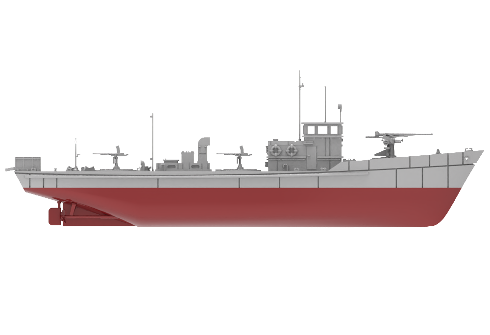 RHWS003S IJN Type 5 Wooden Submarine Chaser Full Hull
