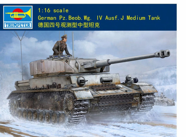 Trumpeter 00922 1:16 GERMAN PZ.BEOB.WG. IV AUSF.J MEDIUM TANK Model Kit