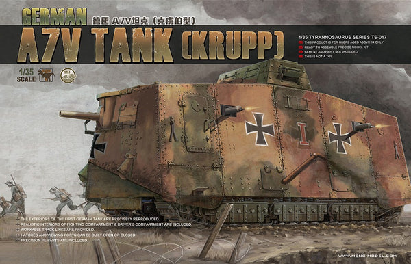 Meng Model TS-017 1/35 German A7V Tank (Krupp)