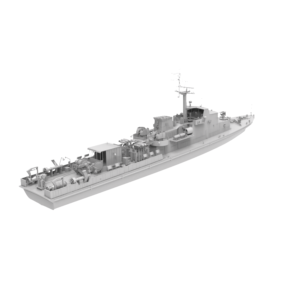 RHWS010 German Project 89.2 Submarine Chaser Bernau Water line