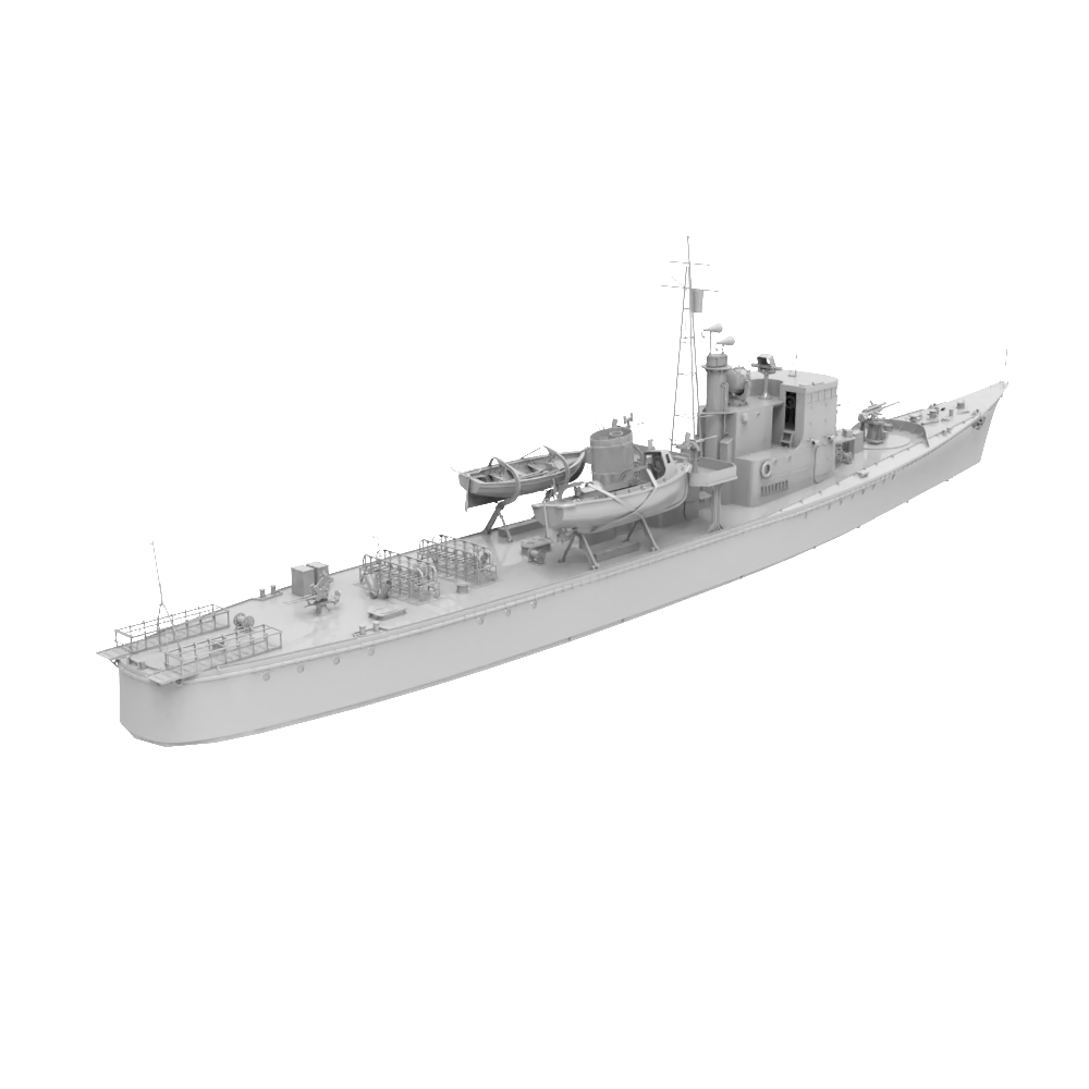 RHWS013 IJN Type K-8 No.13, Kusentei Submarine Chaser Late Modification Water line