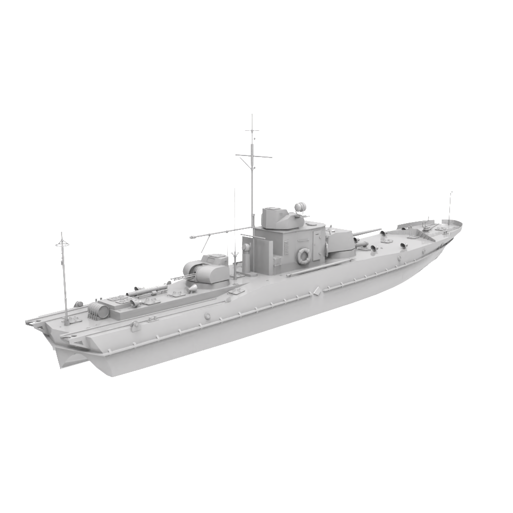 RHWS023 Military Model Kit Water Line USSR Project 191M ARMORED GUN BOATS