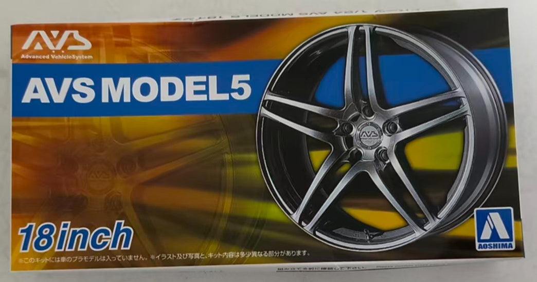 Aoshima AO-06943 1/24  Car Tuned Parts(112)Advan AVS 5 18"inch Wheel&Tire Set Secondary image