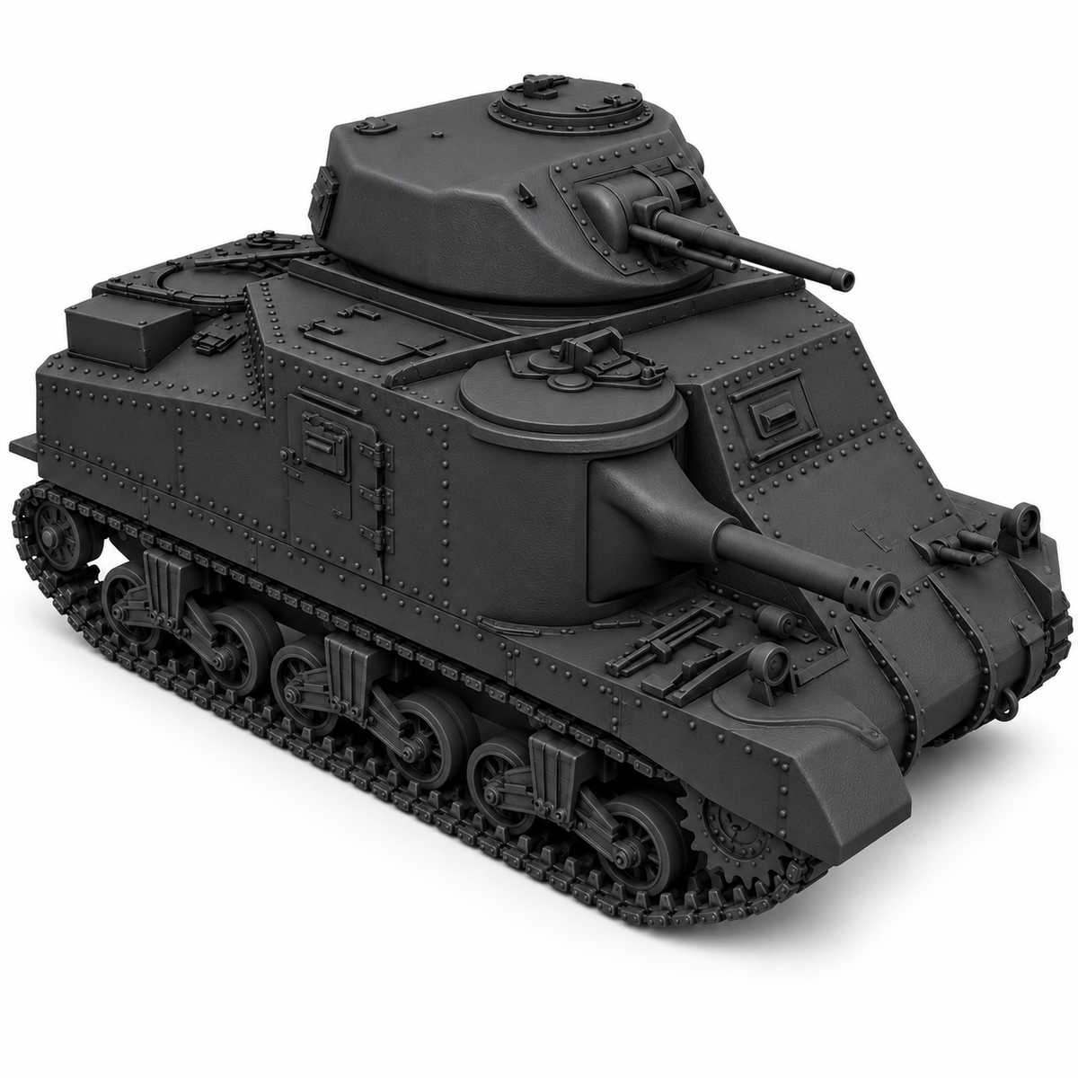 SSMODEL 1/72 1/144 Multi-Scale M3 Grant Medium Tank Resin MODEL KIT TSS0221 — detail view 14