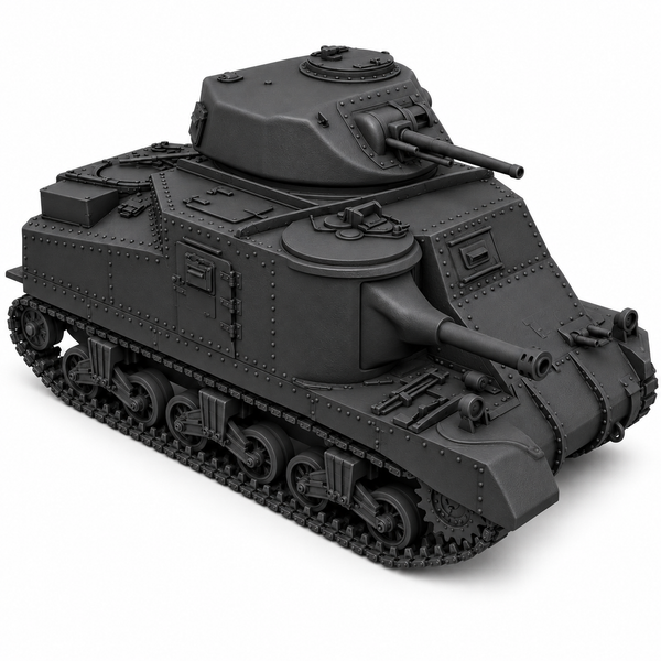 SSMODEL 1/72 1/144 Multi-Scale M3 Grant Medium Tank Resin MODEL KIT TSS0221
