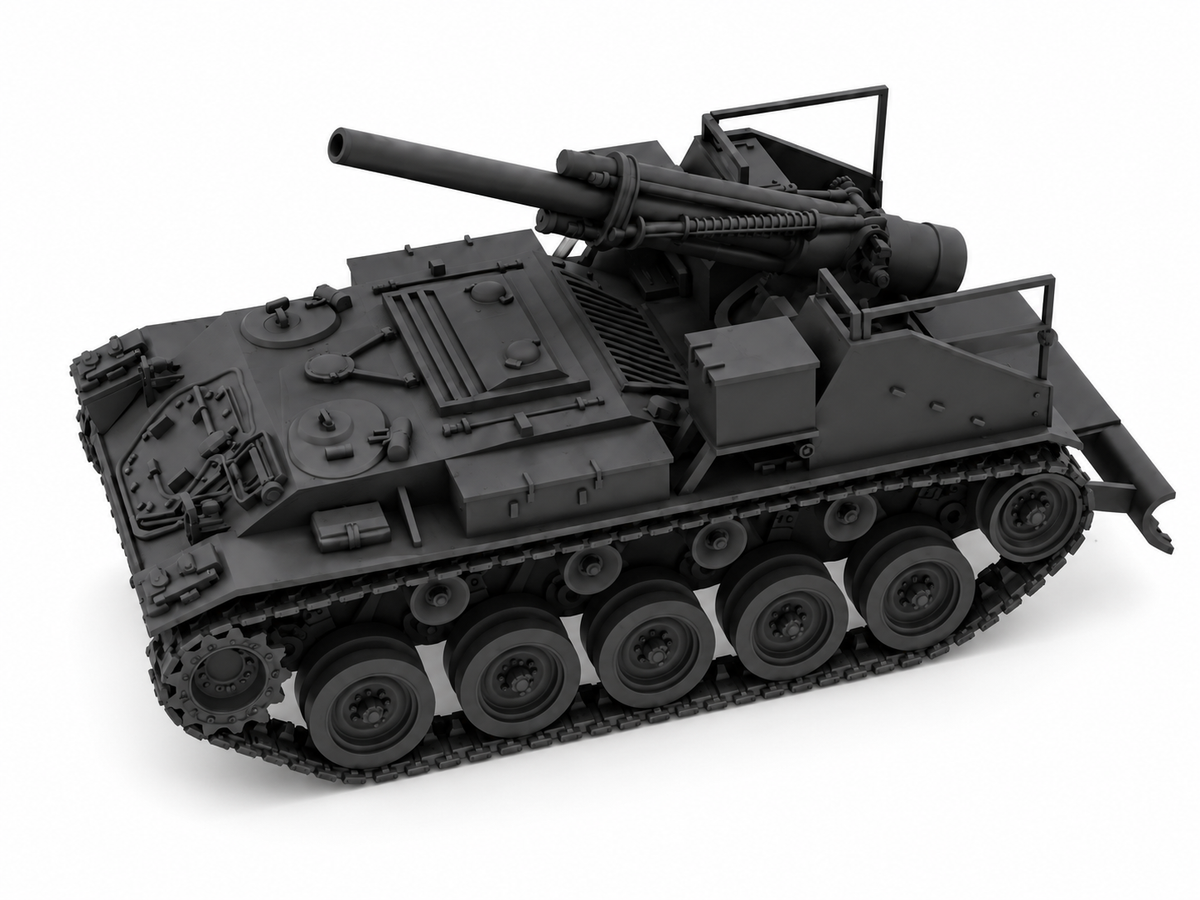 SSMODEL 1/72 1/144 Multi Scale M41 155 mm GMC - Gorilla US Tank MODEL TSS0635 — detail view 16