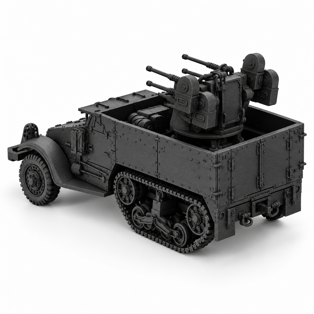 SSMODEL1/72 1/144 Multi-Scale WWII US M16A1 Half-track MGMC AA Model Kit TSS0875