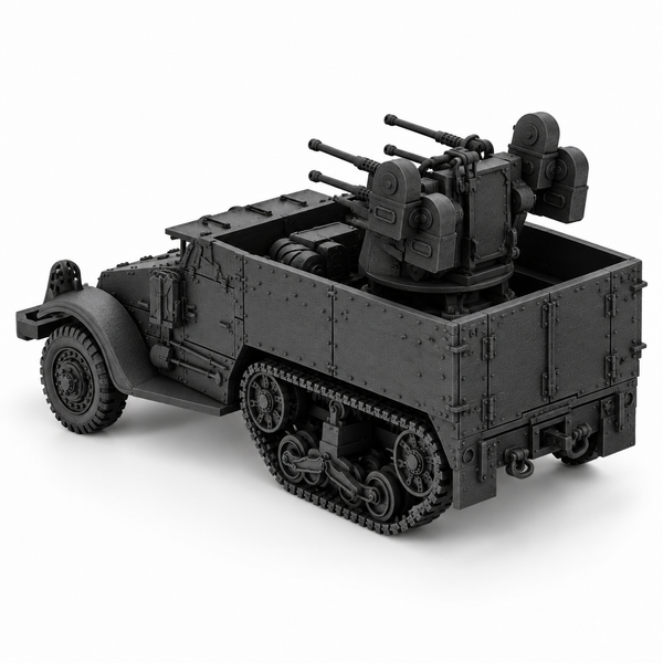 SSMODEL1/72 1/144 Multi-Scale WWII US M16A1 Half-track MGMC AA Model Kit TSS0875