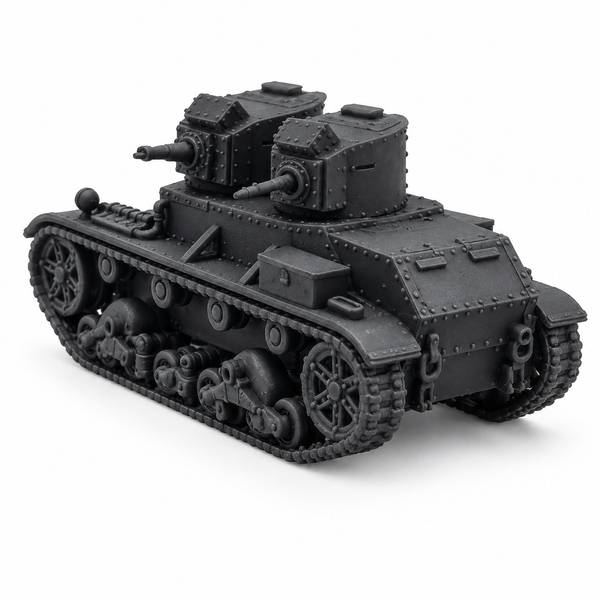 SSMODEL 1/72 1/144 WW2 Polish 7TP dw Twin Turret Light Tank Resin Model TSS1278
