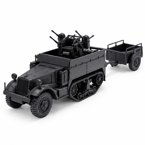 SSMODEL 1/72 1/144 WWII US M10 Ammo Trailer 1-Ton Cargo Resin Model Kit TSS1078