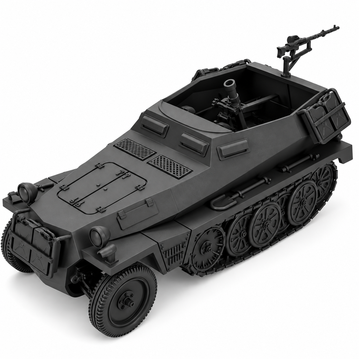 SSMODEL 1/72 1/144 Sd.Kfz.250/7 8cm Granatwerfer Carrier Resin Model Kit TSS1525 — scale model kit