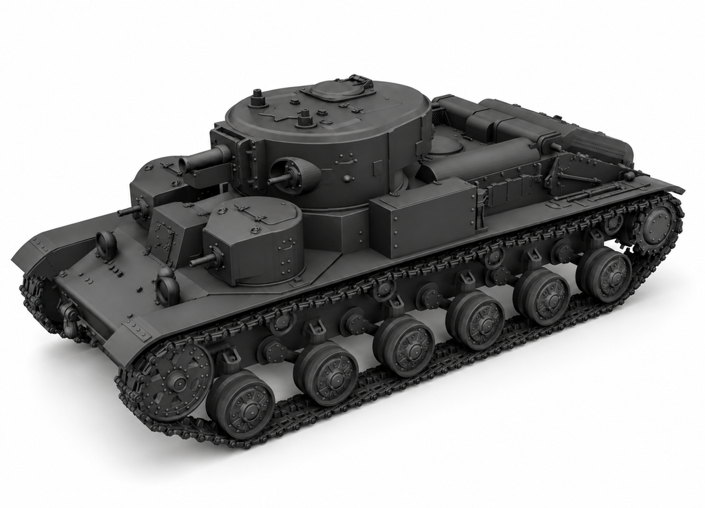 SSMODEL 1/72 1/144 Multi Scale T-28 Soviet experimental Tank MODEL kit TSS0014