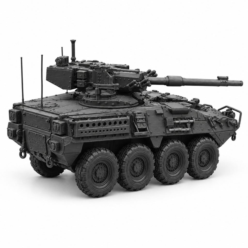 SSMODEL 1/72 1/144 Multi Scale M1128 Stryker US Tank Resin Model Kit TSS0724