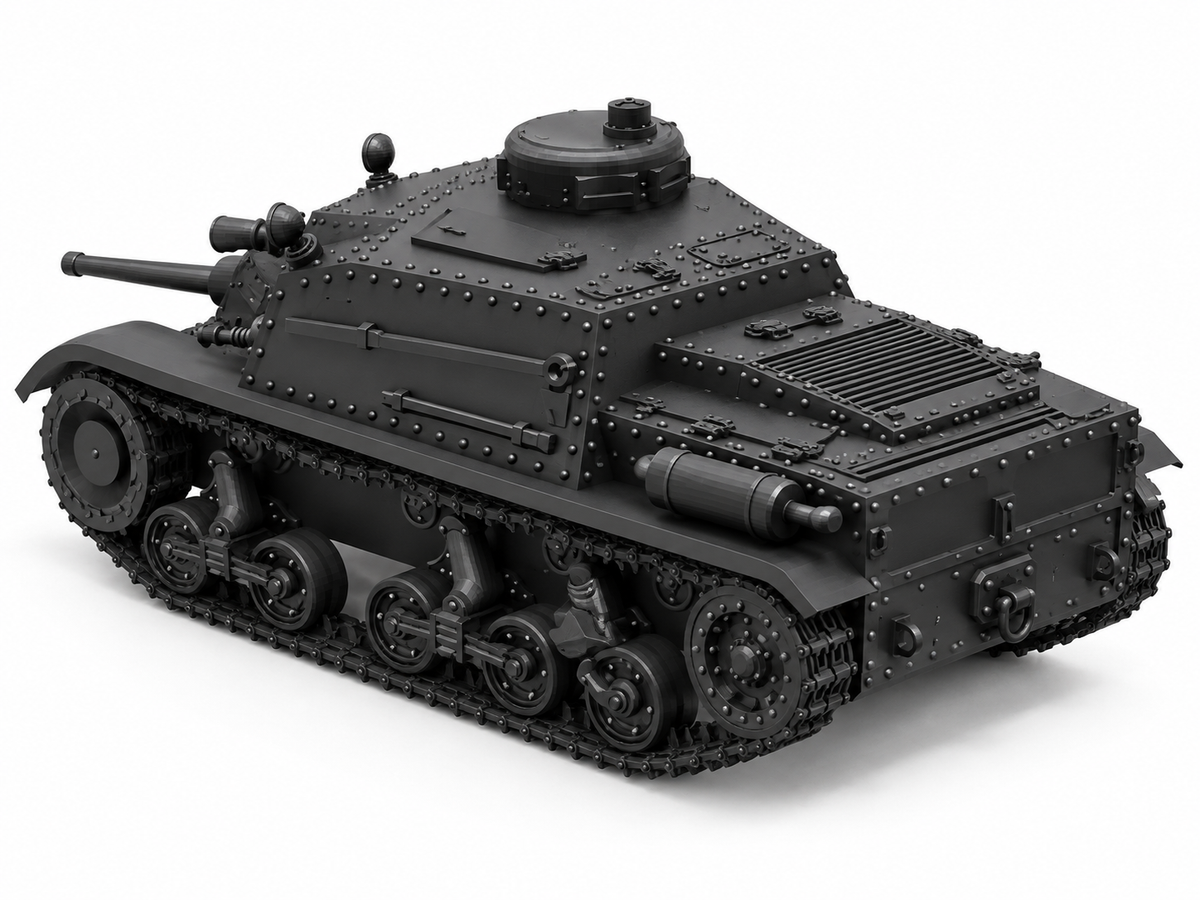 SSMODEL 1/72 1/144 Multi Scale T-23 tank Resin Model Kit TSS0276 — detail view 3