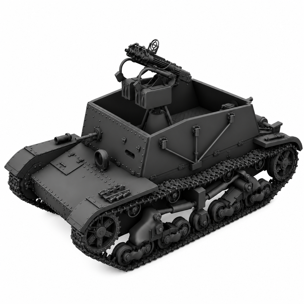 SSMODEL 1/72 1/144 SU6 with M4 Soviet ersatz AA-gun tank Resin Model Kit TSS0058