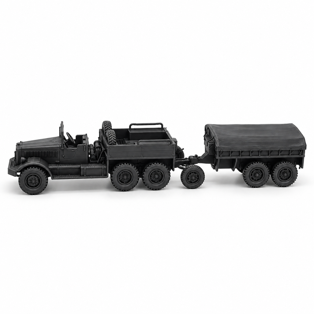 SSMODEL 1/72 1/144 Multi-Scale WWII US M23 Ammunition Trailer Model Kit TSS1076