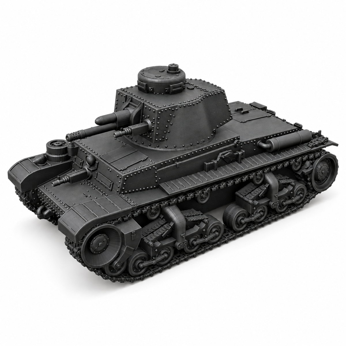 SSMODEL 1/72 1/144 Multi Scale Panzerkampfwagen 35t tank Model Kit TSS0272 — detail view 6