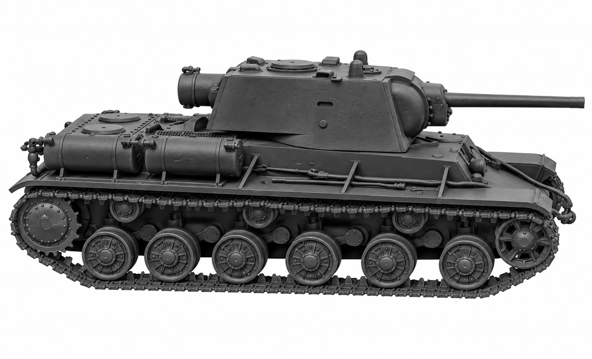 SSMODEL 1/72 1/144 Multi Scale Object 232 KV-12 Soviet tank MODEL kit TSS0109 — detail view 5
