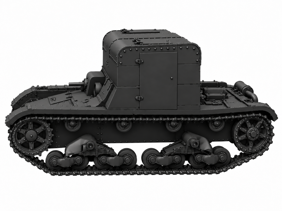 SSMODEL 1/72 1/144 Multi Scale TP-26 tank Resin Model Kit TSS0075 — detail view 3