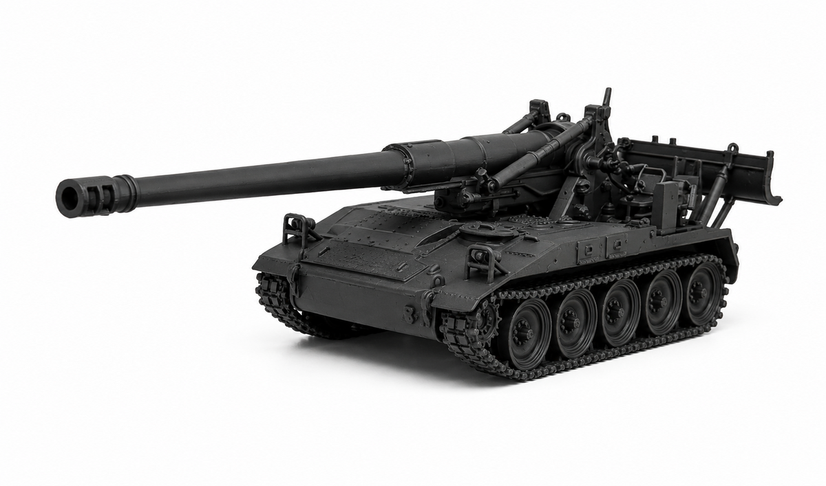 SSMODEL 1/72 1/144 Multi Scale M110A2 203mm US Cold war Tank MODEL kit TSS0667 — detail view 16