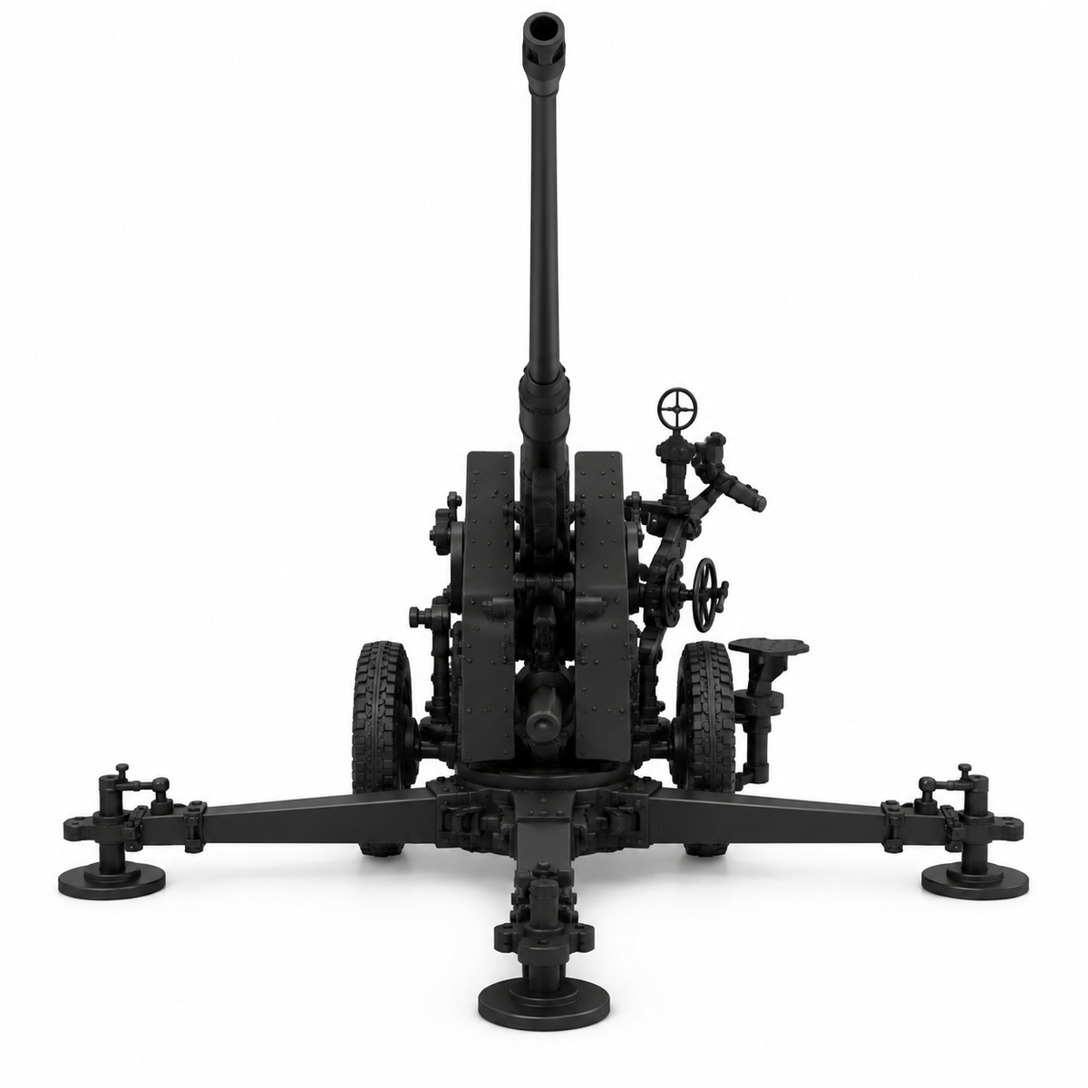 SSMODEL 1/72 1/144 AA-gun 2cm Flak30 on wheels on cross Gunner Resin KIT TSS1447 — detail view 2