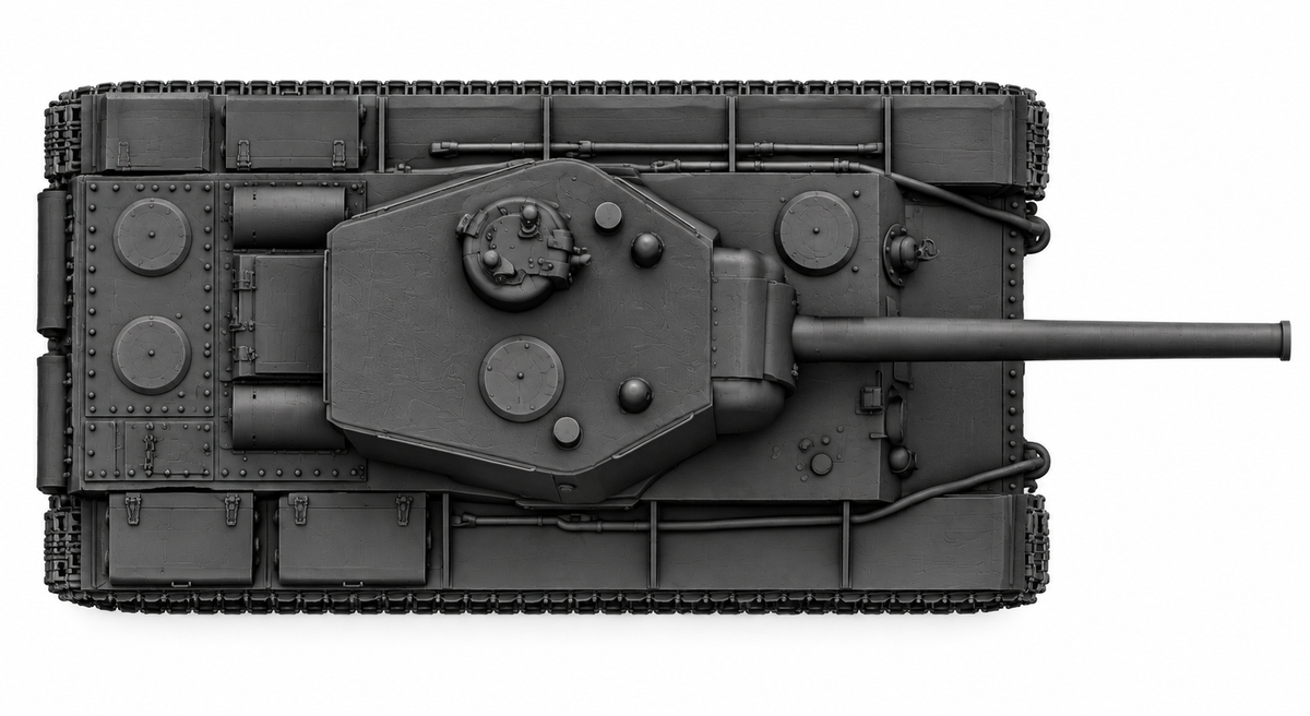 SSMODEL 1/72 1/144 Multi Scale KV-1 KV220 Soviet experimental tank MODEL TSS0142 — detail view 5