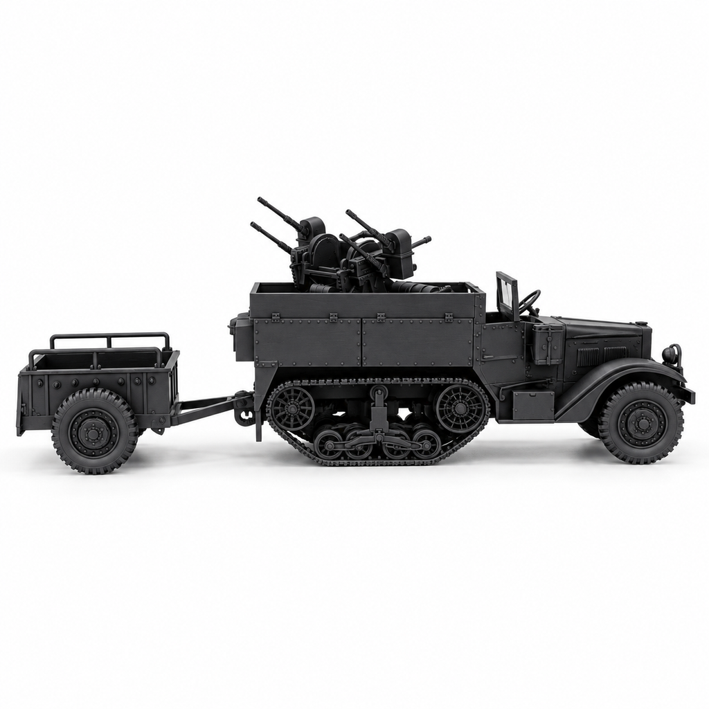 SSMODEL 1/72 1/144 WWII US M10 Ammo Trailer 1-Ton Cargo Resin Model Kit TSS1078