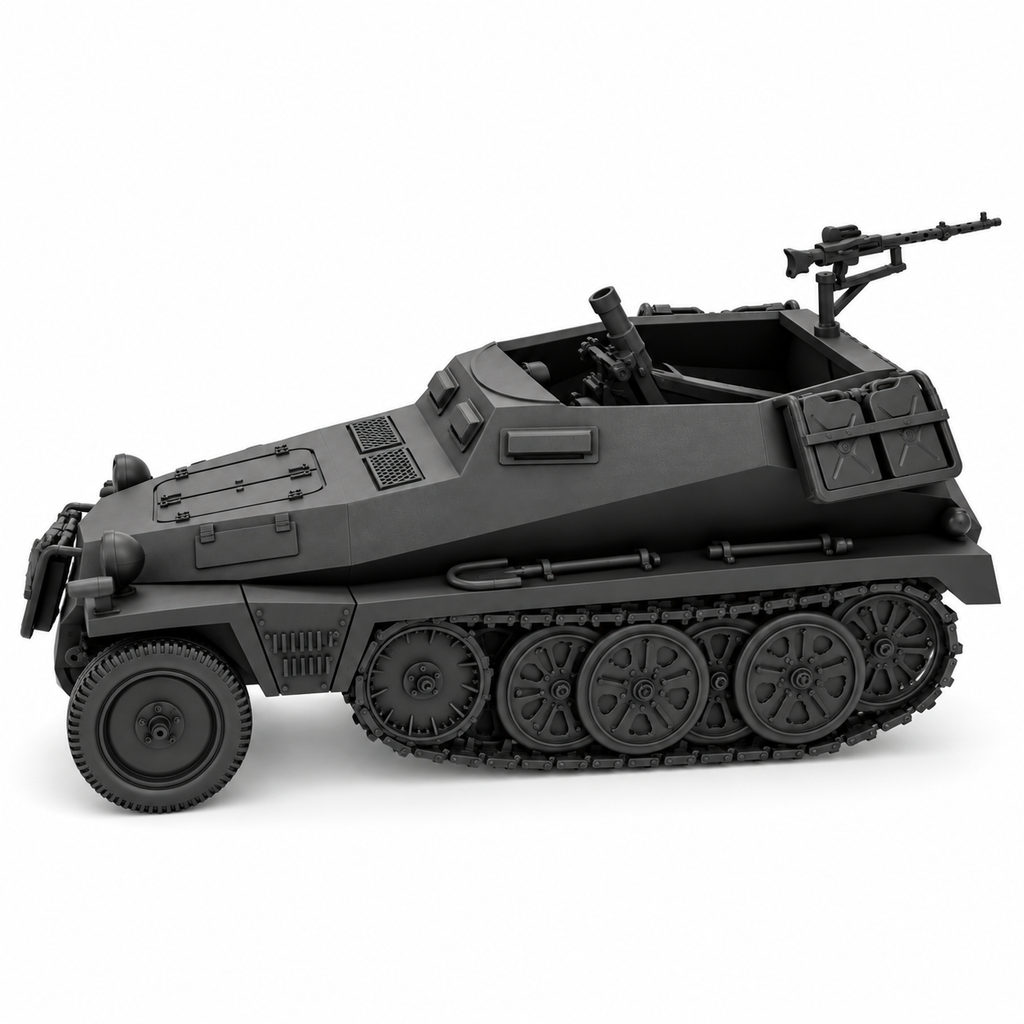 SSMODEL 1/72 1/144 Sd.Kfz.250/7 8cm Granatwerfer Carrier Resin Model Kit TSS1525