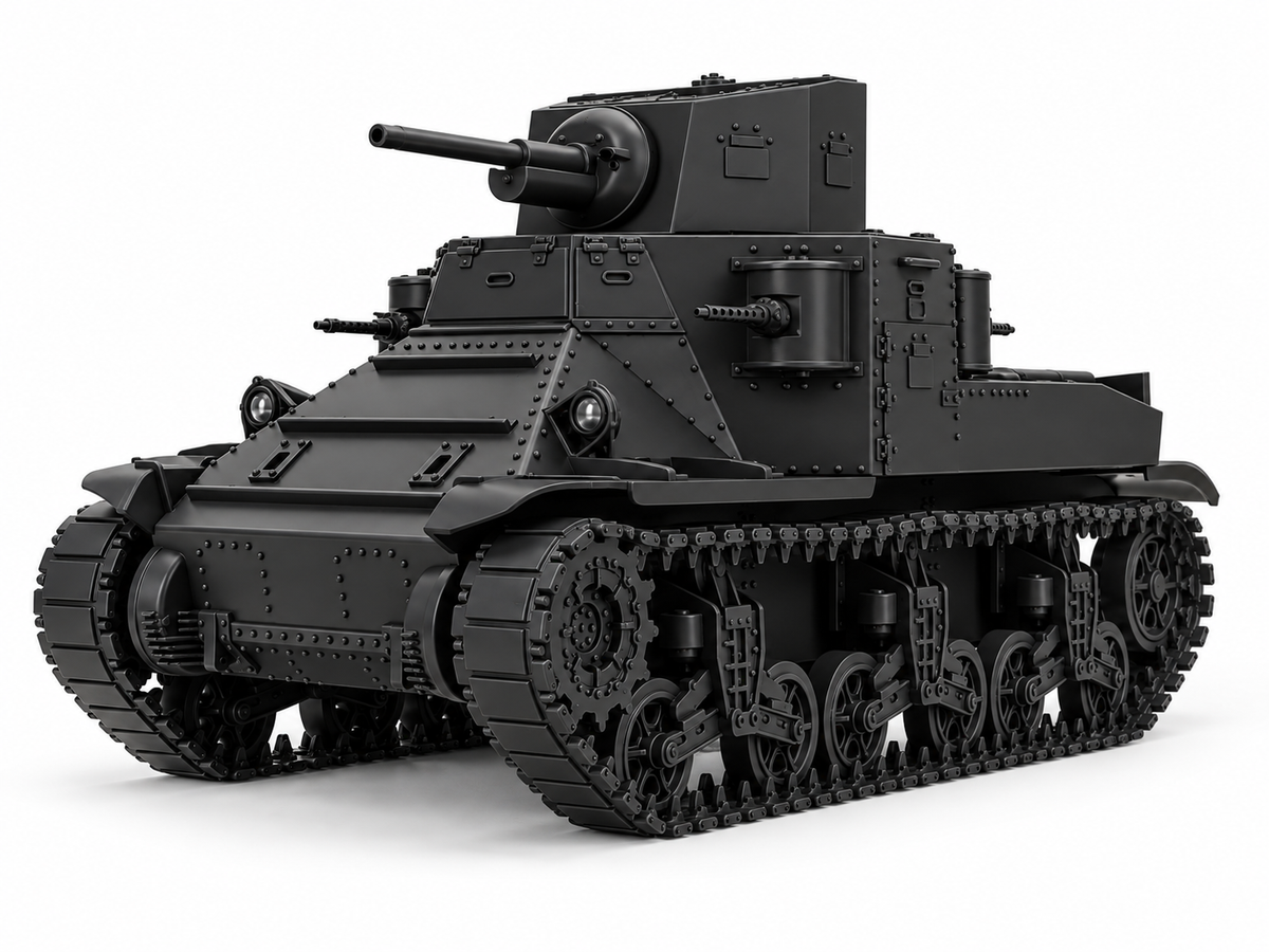 SSMODEL 1/72 1/144 Multi Scale M2A1 Medium tank US WW2 Tank MODEL kit TSS1128 — detail view 10