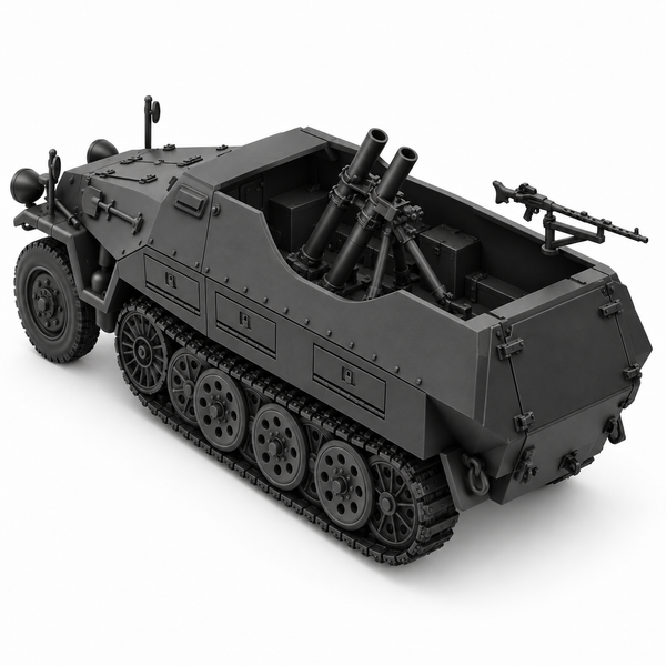 SSMODEL 1/72 1/144 Sd.Kfz.251 Ausf.D Zwilling 12cm GrW42 Resin MODEL KIT TSS0936