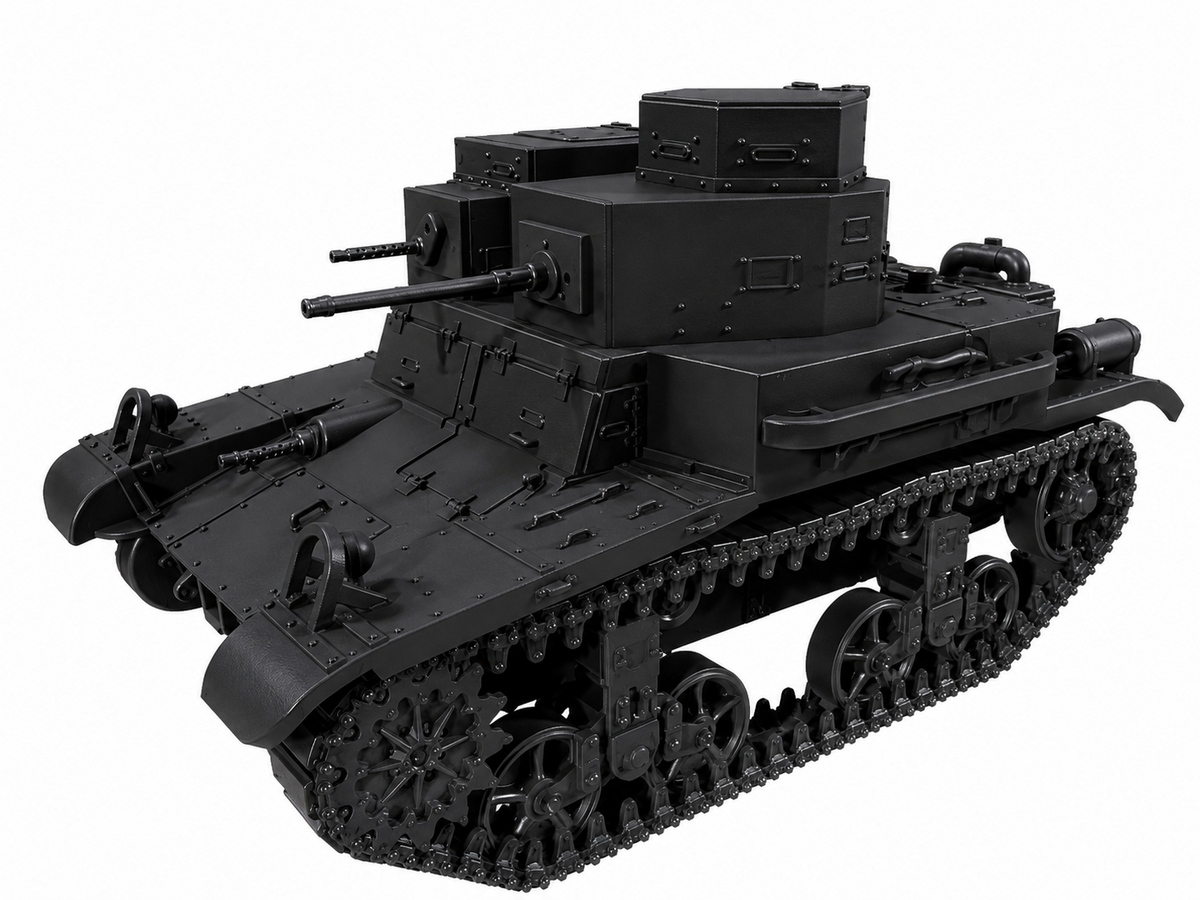 SSMODEL 1/72 1/144 Multi Scale Light M2A3 US Interwar WW2 Tank MODEL kit TSS1129 — detail view 14