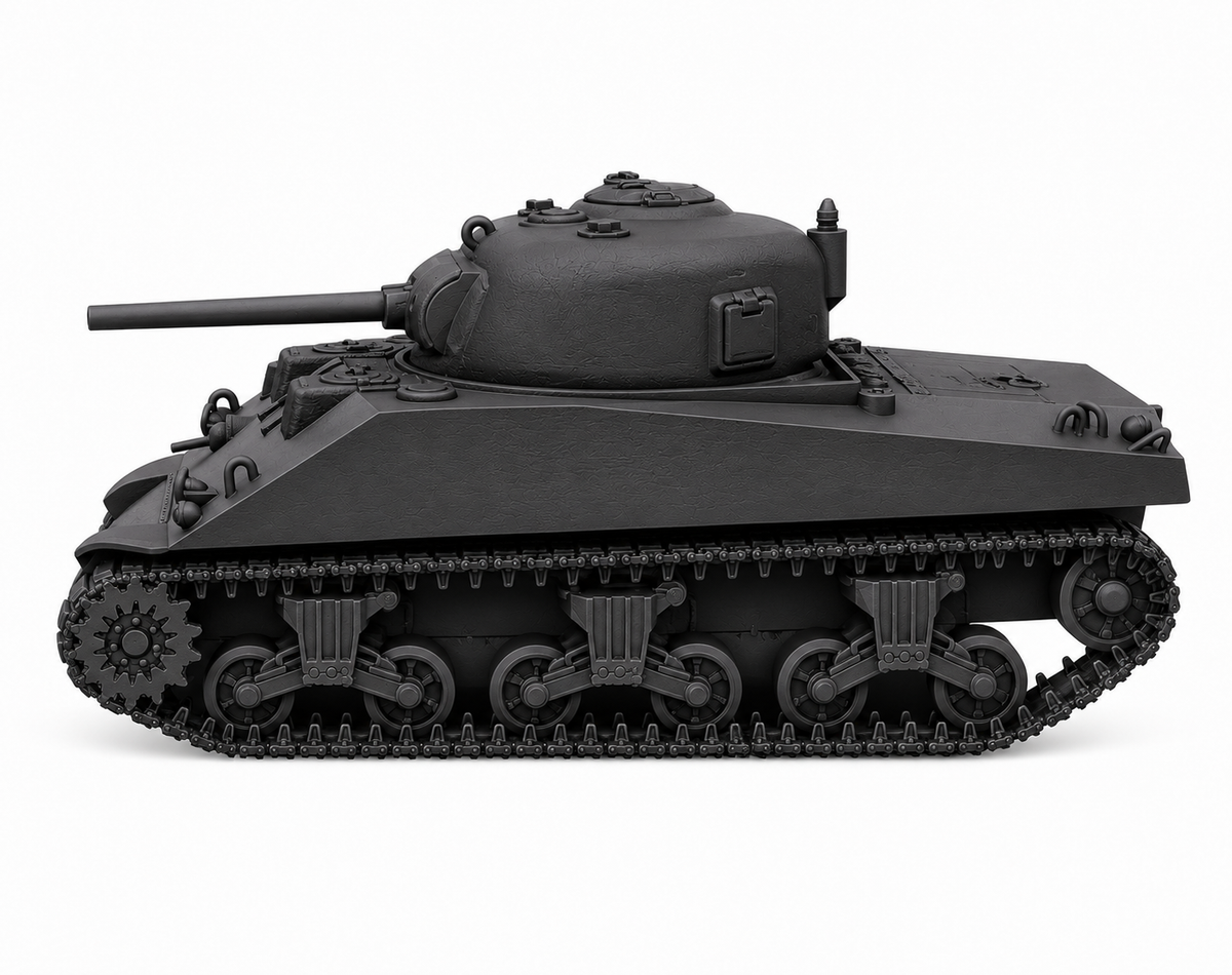 SSMODEL 1/72 1/144 Multi Scale M4A2 Sherman75mm Medium US WW2 Tank MODEL TSS1305 — detail view 5