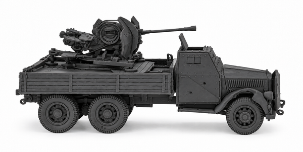 SSMODEL 1/72 1/144 Destroyed Opel Blitz 3t FLAK38 20mm armored cab MODEL TSS0652