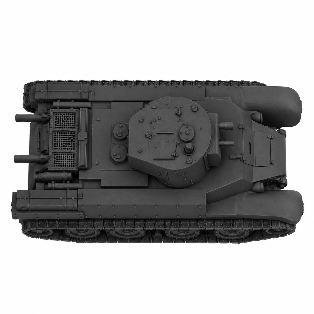 SSMODEL 1/72 1/144 Multi Scale KhBT-7 Soviet flamethrower tank Model Kit TSS0095 — detail view 4