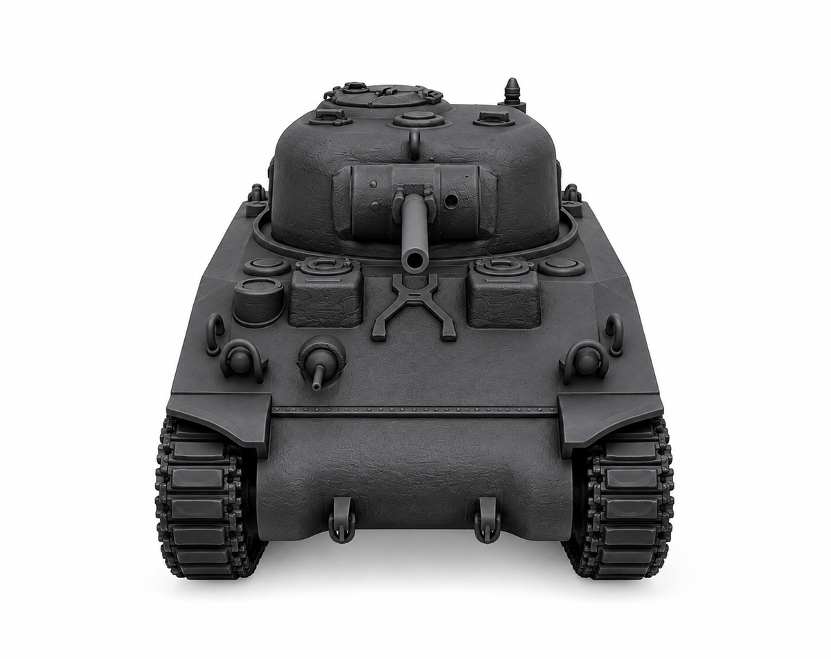 SSMODEL 1/72 1/144 Multi Scale M4A2 Sherman75mm Medium US WW2 Tank MODEL TSS1305 — detail view 2