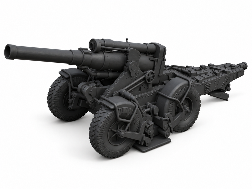 SSMODEL 1/72 1/144 Multi Scale 203mm B4M Howitzer Resin Model Kit TSS0295