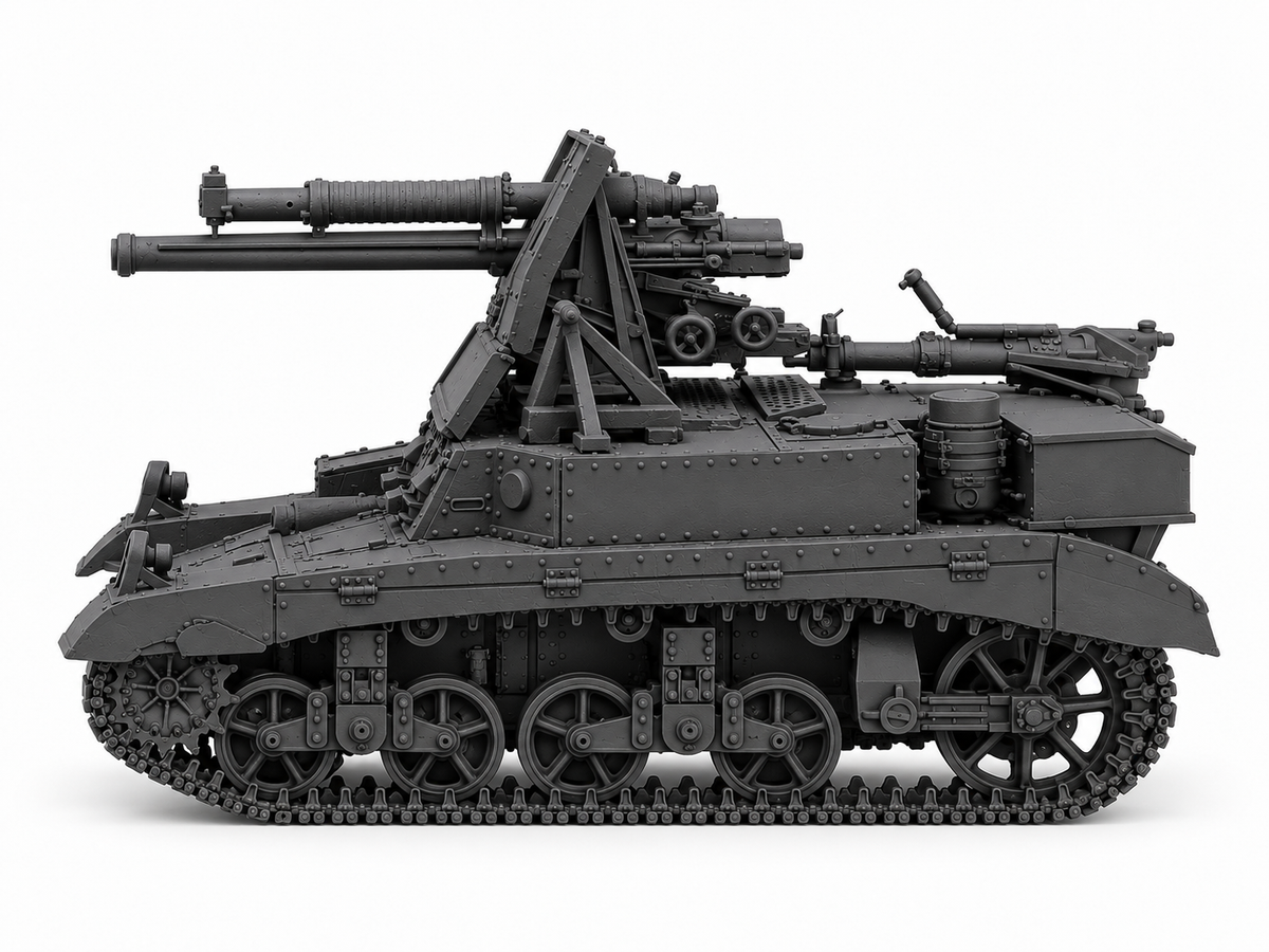 SSMODEL 1/72 1/144 Multi Scale Stuart M3 SPG 18pdr US WW2 Tank MODEL TSS1304 — detail view 2