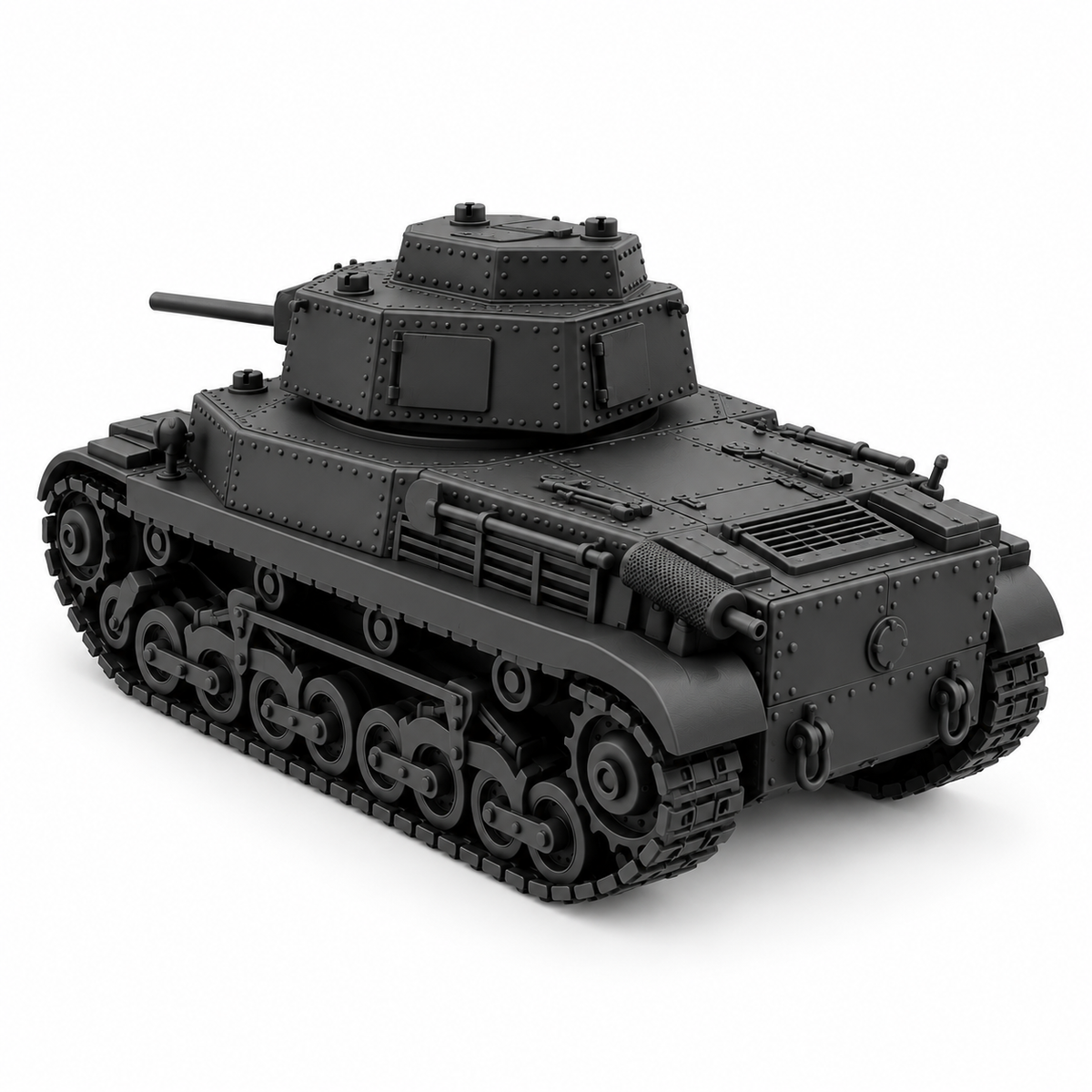 SSMODEL 1/72 1/144 Multi-Scale WWII Hungarian 40M Turan Tank Resin Model TSS0900 — detail view 5
