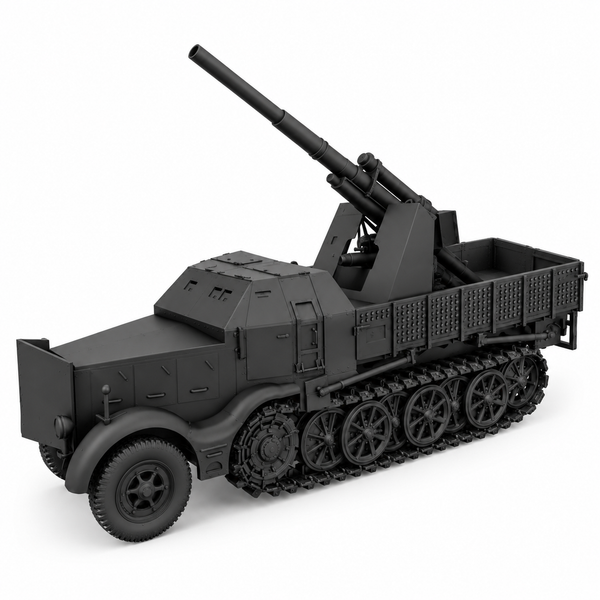 SSMODEL 1/72 1/144 Multi Scale 8.8cm Flak 18 Sfl Sd.Kfz.9 18t Resin KIT TSS1442