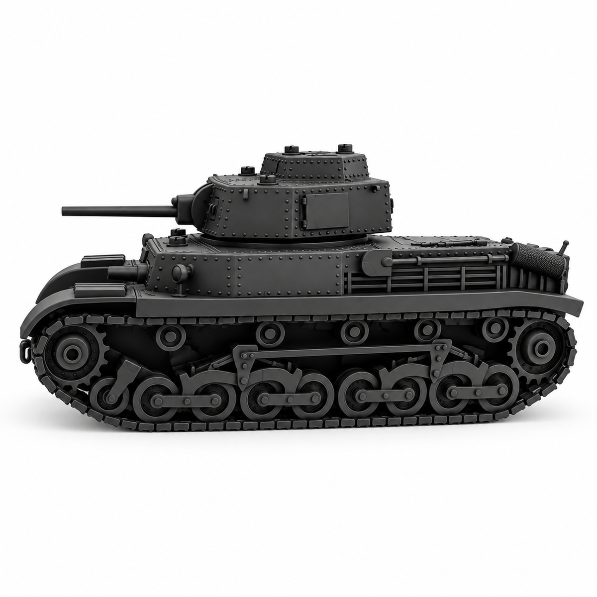 SSMODEL 1/72 1/144 Multi-Scale WWII Hungarian 40M Turan Tank Resin Model TSS0900 — detail view 4