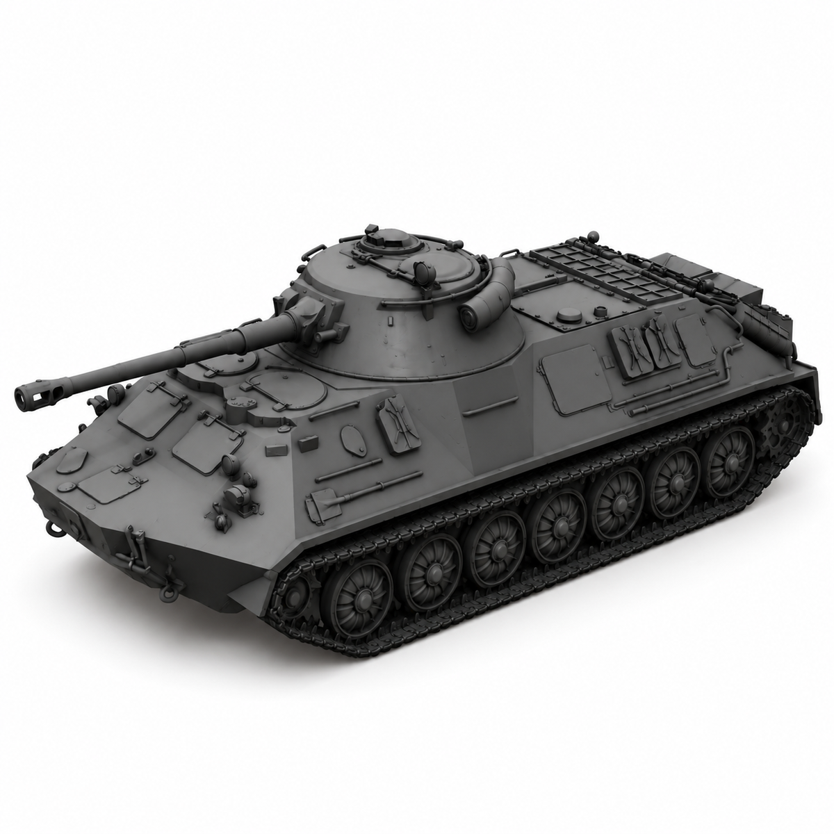 SSMODEL 1/72 1/144 Multi Scale PT-60/76 Soviet Cold War Light Tank MODEL TSS0394 — detail view 7