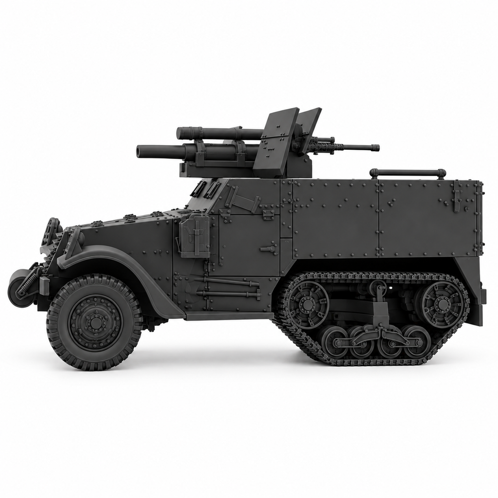SSMODEL 1/72 1/144 Half-tracks T30 75mm HMC and T19 HMC Resin MODEL KIT TSS1542