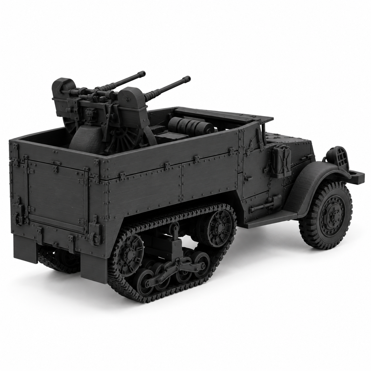 SSMODEL 1/72 1/144 Multi Scale WWII US M13 Half-track Twin HMG AA Model TSS0873 — detail view 4