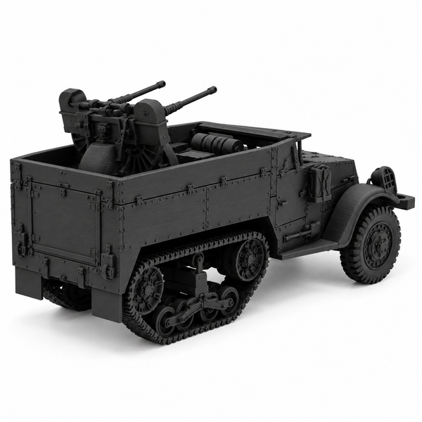 SSMODEL 1/72 1/144 Multi Scale WWII US M13 Half-track Twin HMG AA Model TSS0873