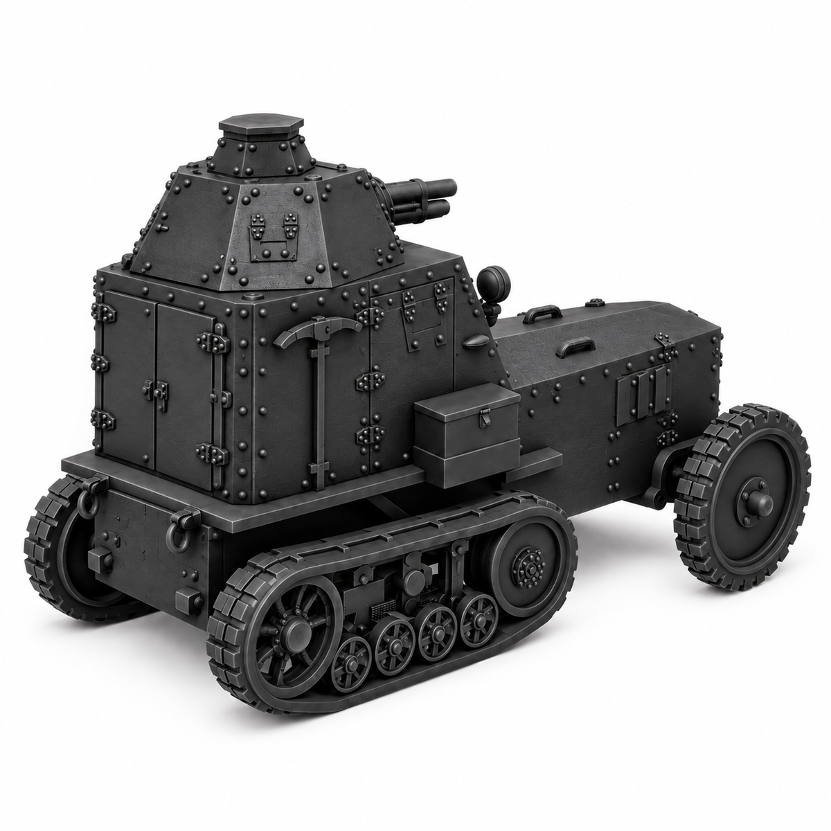 SSMODEL 1/72 1/144 Multi Scale Wz.28 tank Resin MODEL kit TSS0312 — detail view 2